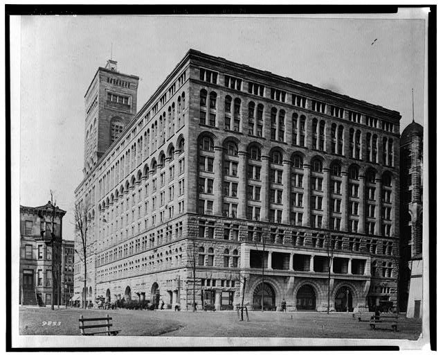 original hard to find late 19th or early 20th century adler and sullivan auditorium building hotel guestroom door key with labeled fob