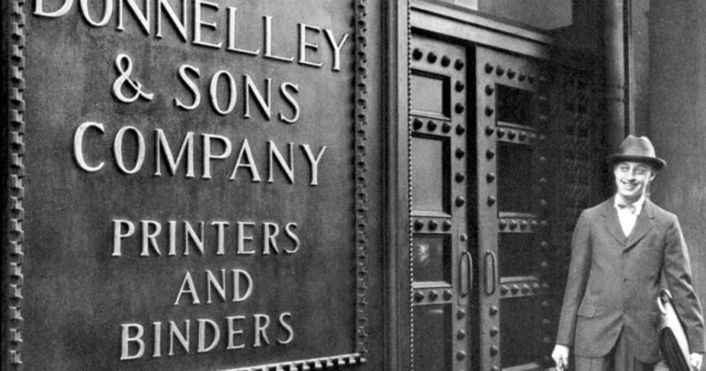 historically important glazed polychrome ornamental terra cotta r.r. donnelley printing plant exterior facade shield with pillar and scroll