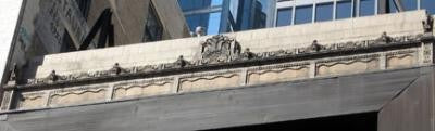 remarkable all original late 1920's american art deco style polychrome terra cotta richman brother building figural roofline ornament