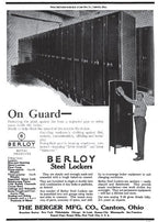 two interconnected c. 1920's all original american antique "berloy steel" freestanding factory locker double-unit with baked-on olive green paint finish