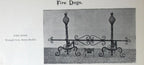 museum-quality all original late 19th century richardsonian romanesque style massive ornamental wrought iron residential or commercial building fireplace andirons