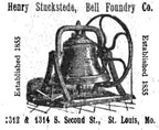 original early 20th century historically important salvaged chicago st. john's cast bronze church bell with nicely aged surface patina and fully functional clapper