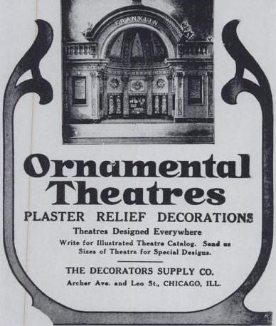 incredible all original late 1920's american depression era oversized heavily ornamented figural chicago theater cast plaster medallion with a full-scale face