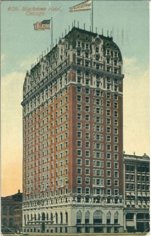 mounted early 20th century salvaged chicago marshall and fix-designed cast brass custom blackstone hotel doorknob and backplate