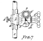 single antique american industrial partially cleaned and sealed fully adjustable otis. c. white factory light fixture "adjustable supporter" or knuckle joint