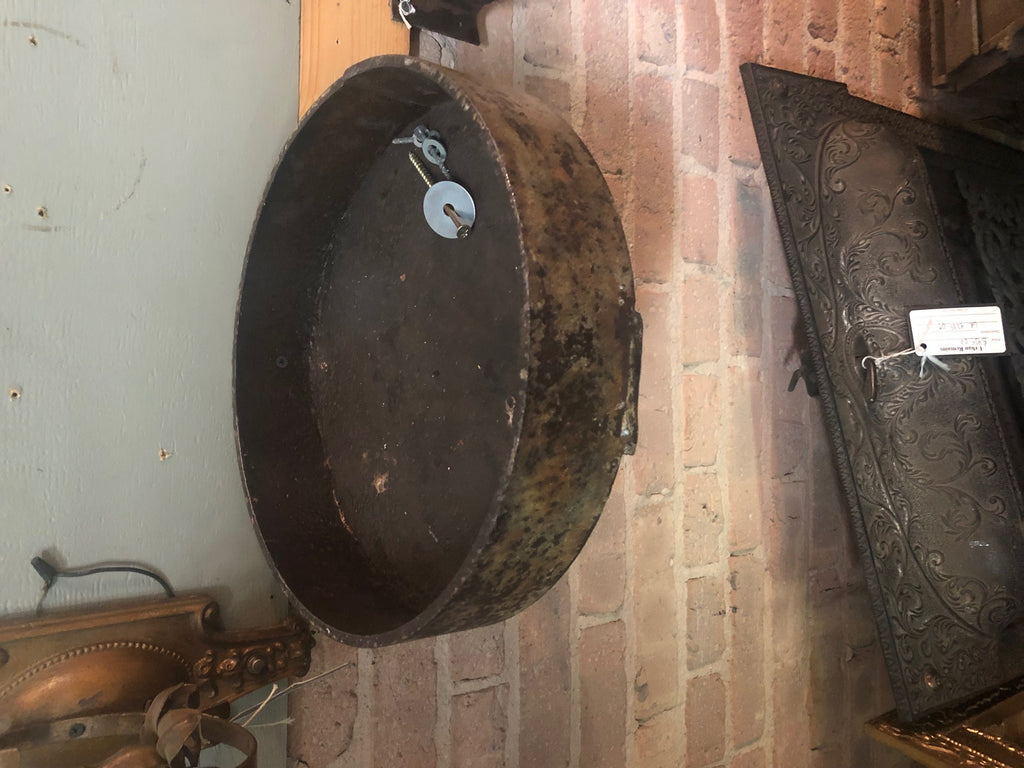 unusual early 20th century antique american industrial welded joint brushed steel structural post support bracket