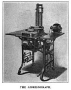 all original c. 1920's american industrial freestanding "addressograph" rubber stamp storage cabinet with green leatherette top