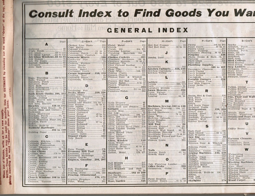 very rare early twentieth century “building materials catalogue” no. 308 published for chicago millwork supply co., “ america’s greatest sash and door house”