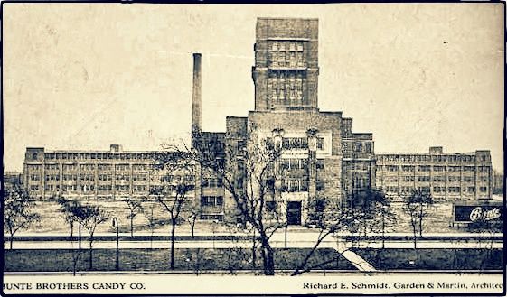hugh garden-designed ornamental cast bronze prairie school bunte candy factory lobby radiator grille