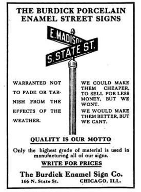 hard to find single-sided original antique american industrial chicago city street construction zone cherry red porcelain enameled die cut steel "falling material" sign with pointing fingers