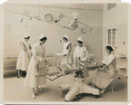 all original c. 1930's american antique medical depression era hospital operating room "operay" multibeam surgical light with centrally located orb
