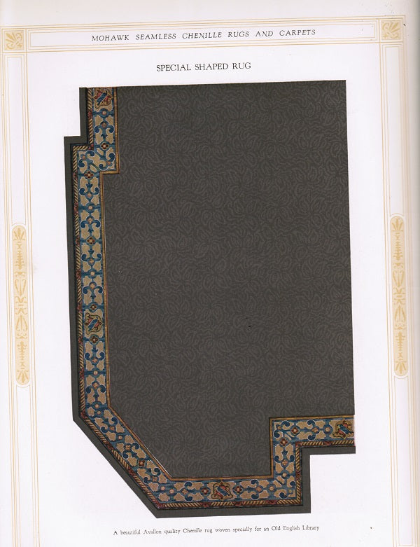 rare and sought after oversized highly illustrated mohawk carpet mills' 1925 "seamless chenille rugs and carpets" catalogue
