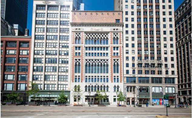 single late nineteenth century antique american post card depicting the chicago athletic association building with handwritten note