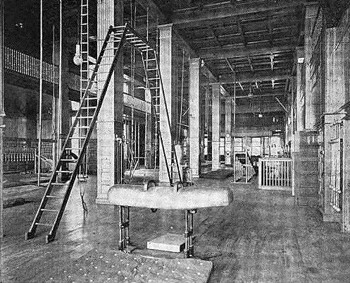 two matching original solid maple wood chicago athletic association building gymnasium exercise turned and tapered wood barbells with exceptional patina