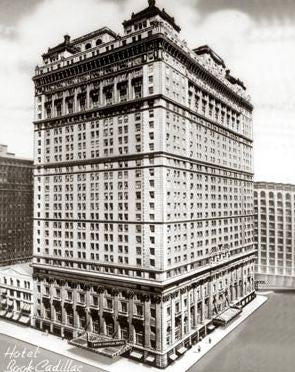 original c. 1920's american ornamental cast bronze emblematic downtown detroit book cadillac hotel guest room doorknob with matching rosette