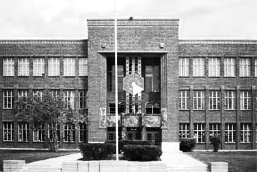 original c. 1930's american prairie style exterior thomas a. edison school slip glaze terra cotta panel designed by george grant elmslie