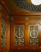 heavy ornamental cast bronze jewelers building interior elevator cab dome ventilation grille