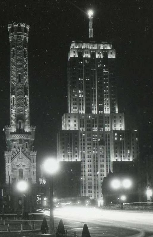 historically important american c. 1929 american art deco style oversized nickel-plated cast bronze palmolive building facade pilaster with visually stunning endcap