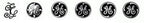 matching set of original c. 1930's rare antique american industrial factory machine shop bases with "ge" monogrammed logos