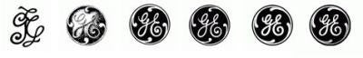 rare c. 1940's oversized single-sided brightly colored porcelain enameled exterior vintage american general electric factory building or appliance story porcelain enameled die cut steel sign