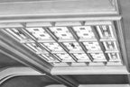 richly colored early 20th century prairie school style leaded art glass logan square masonic temple "american hall" interior skylight