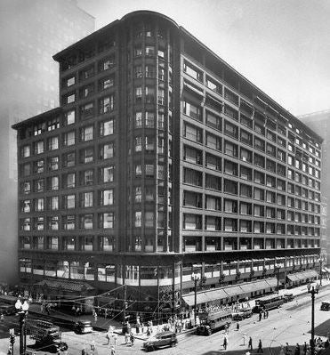 original museum-quality c. 1899 schlesinger & meyer department store white glazed terra cotta panel