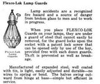 completely intact early 20th century american industrial "flexco" steel light bulb guard with integrated reflector and original finish