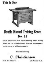 early 20th century original freestanding american industrial carpenter workshop pine and maple wood bench with fully functional woodworking vise