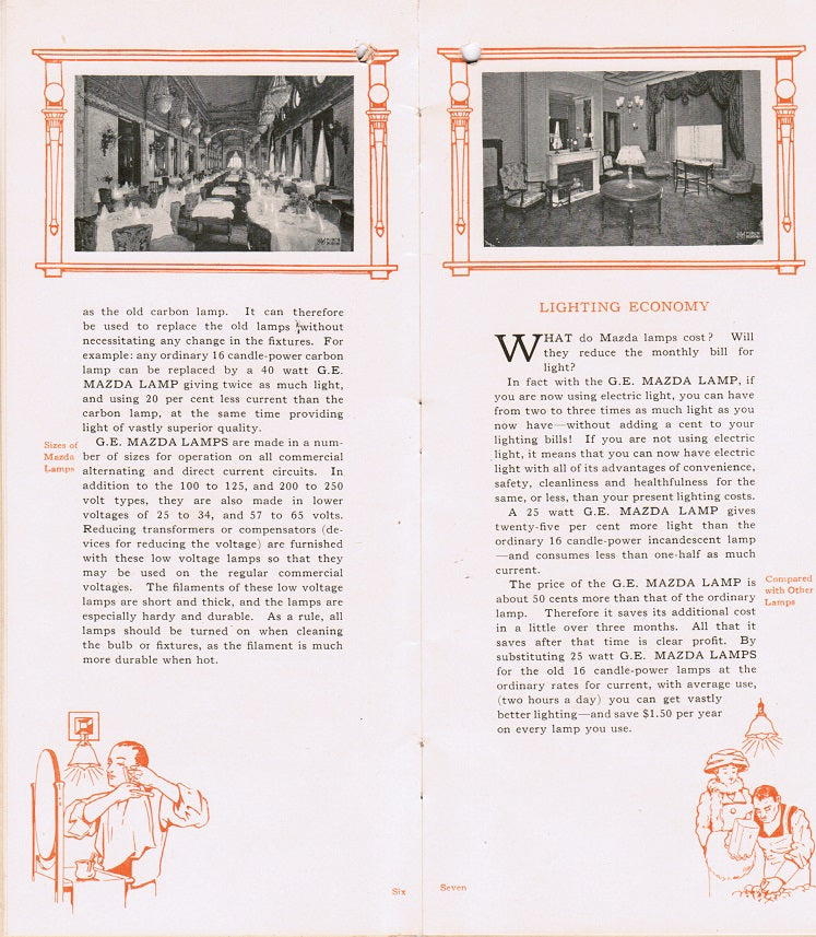 rare softbound brochure titled “a new era in lighting” published in 1911 for general electric