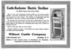 refinished hard to find and completely intact brushed cold-rolled steel antique medical wilmot castle freestanding sterilizer storage cabinet with single drawer and cabinet door