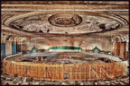 original late 1920's antique american interior lawndale theater diminutive floral rosette salvaged from the massive auditorium ceiling medallion