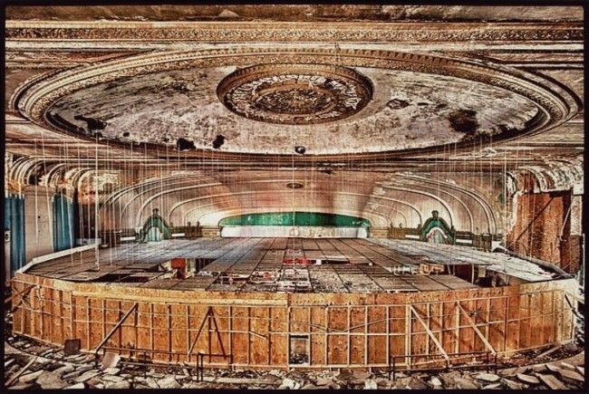 original late 1920's american interior lawndale theater diminutive floral rosette salvaged from the massive auditorium ceiling medallion