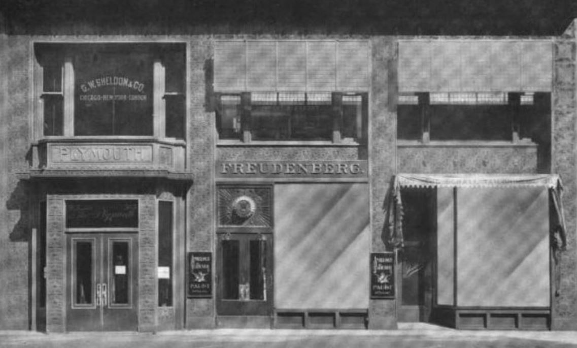 rare simeon b. eisendrath-designed ornamental cast iron plymouth building interior staircase riser