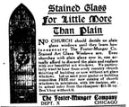 group of three all original and intact beveled edge "picket fence" pattern leaded glass chicago graystone two-flat cabinet doors with golden oak wood frames