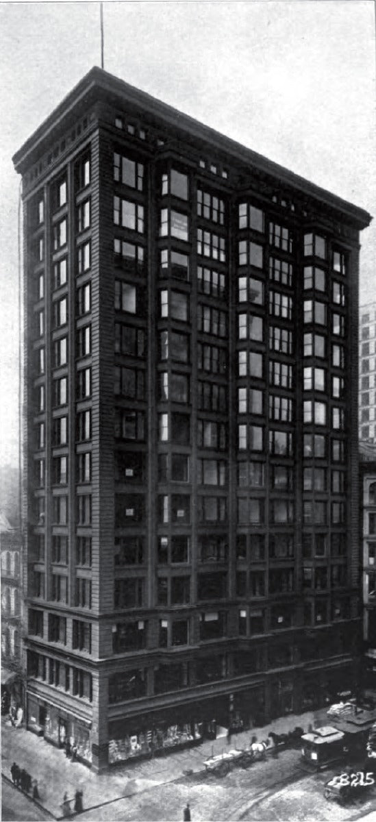 original oversized holabird and roche-designed ornamental cast brass chicago savings bank building monogrammed doorknob and backplate