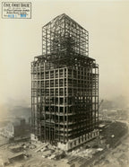 original custom-designed 1930 civil courts building interior lobby cast bronze elevator light or lantern with nicely aged patina