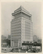 original custom-designed 1930 civil courts building interior lobby cast bronze elevator light or lantern with nicely aged patina