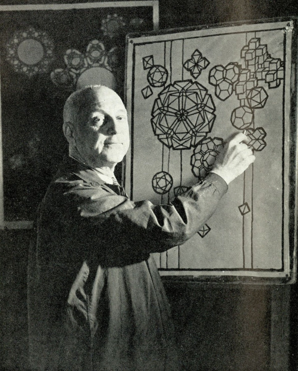 documented grueby tile lavatory room floor fragment salvaged from the home of claude bragdon (1902)