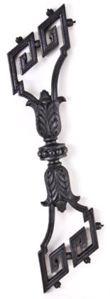 original and intact sought after c. 1890 antique american salvaged chicago vintage historic claypool hotel ornamental cast iron lobby staircase balustrade