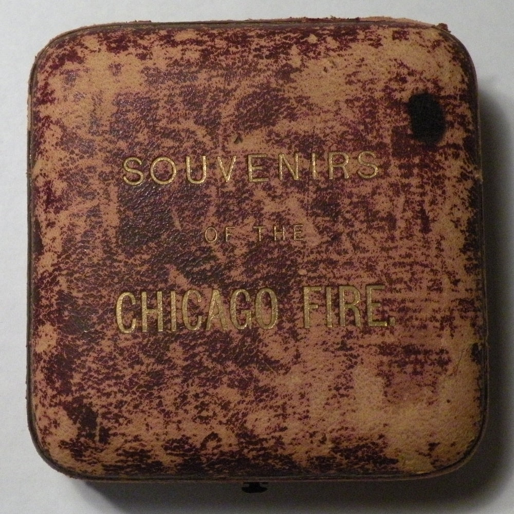 authentic c. 1872 antique american intricately designed ornamental cast or struck bronze great chicago william e. barber-designed "fire medal"