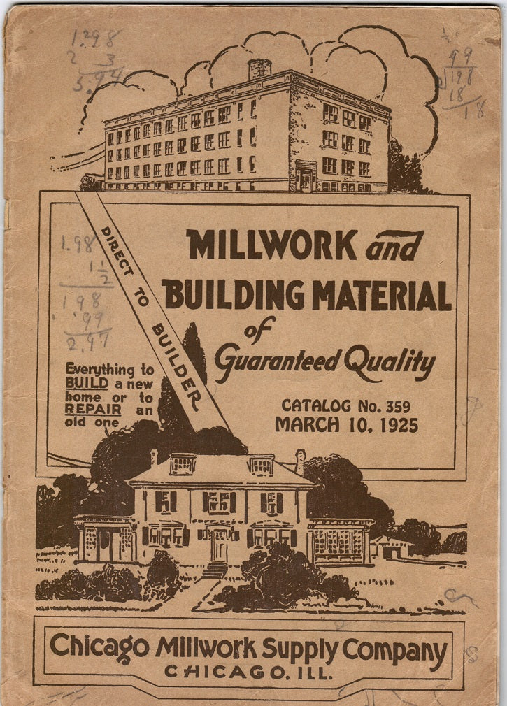 rare softcover catalog no. 359 published in 1925 for the chicago millwork supply company, chicago, il.
