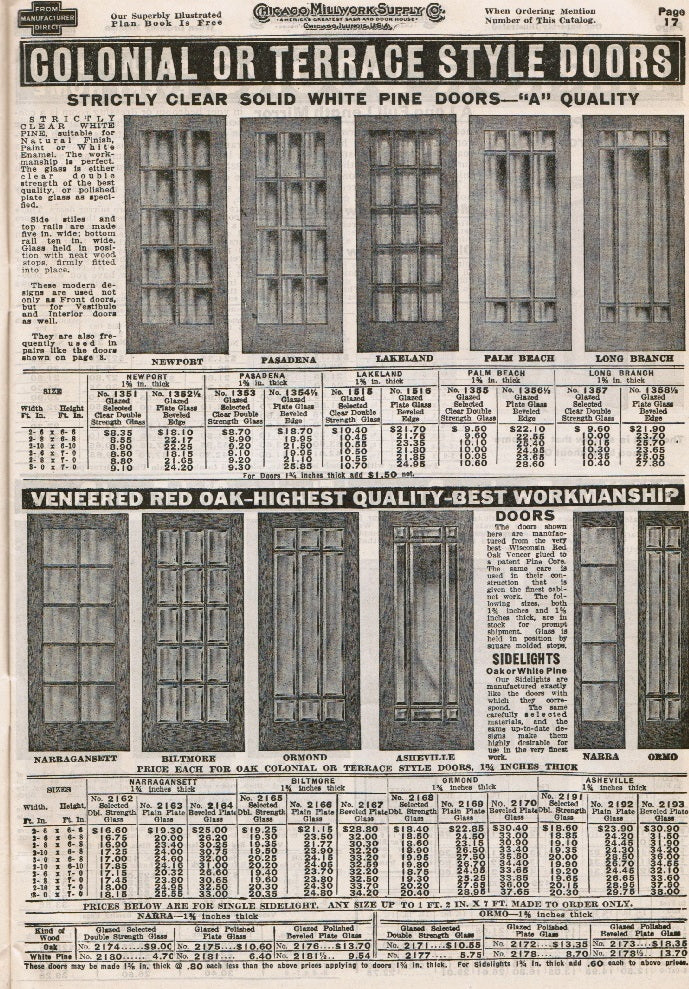 rare softcover catalog no. 359 published in 1925 for the chicago millwork supply company, chicago, il.