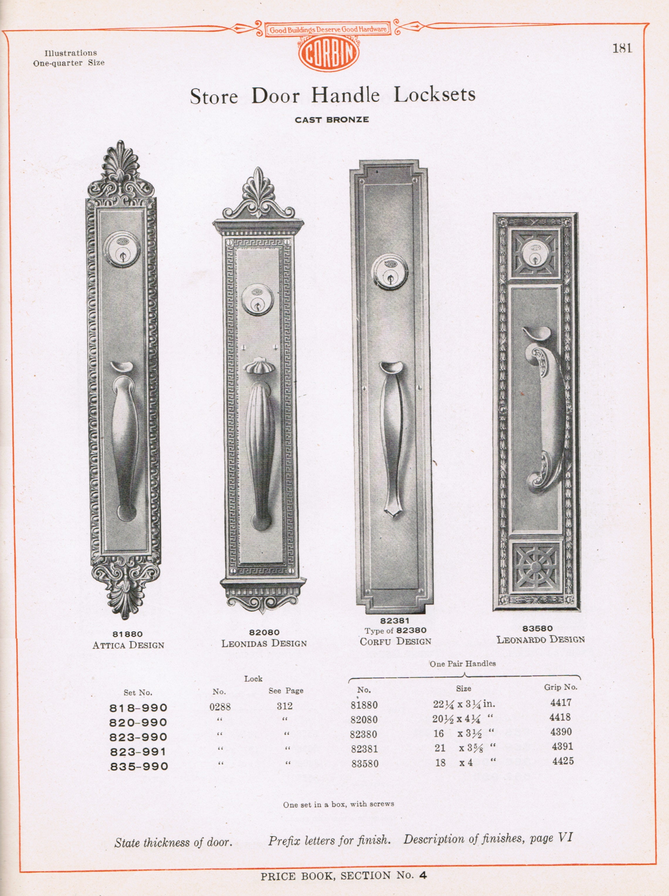 hard to find and intact hardcover corbin hardware “catalog no. 27” published in 1927 for p.& f. corbin, “the american hardware corporation, successor,” located in new britain, ct