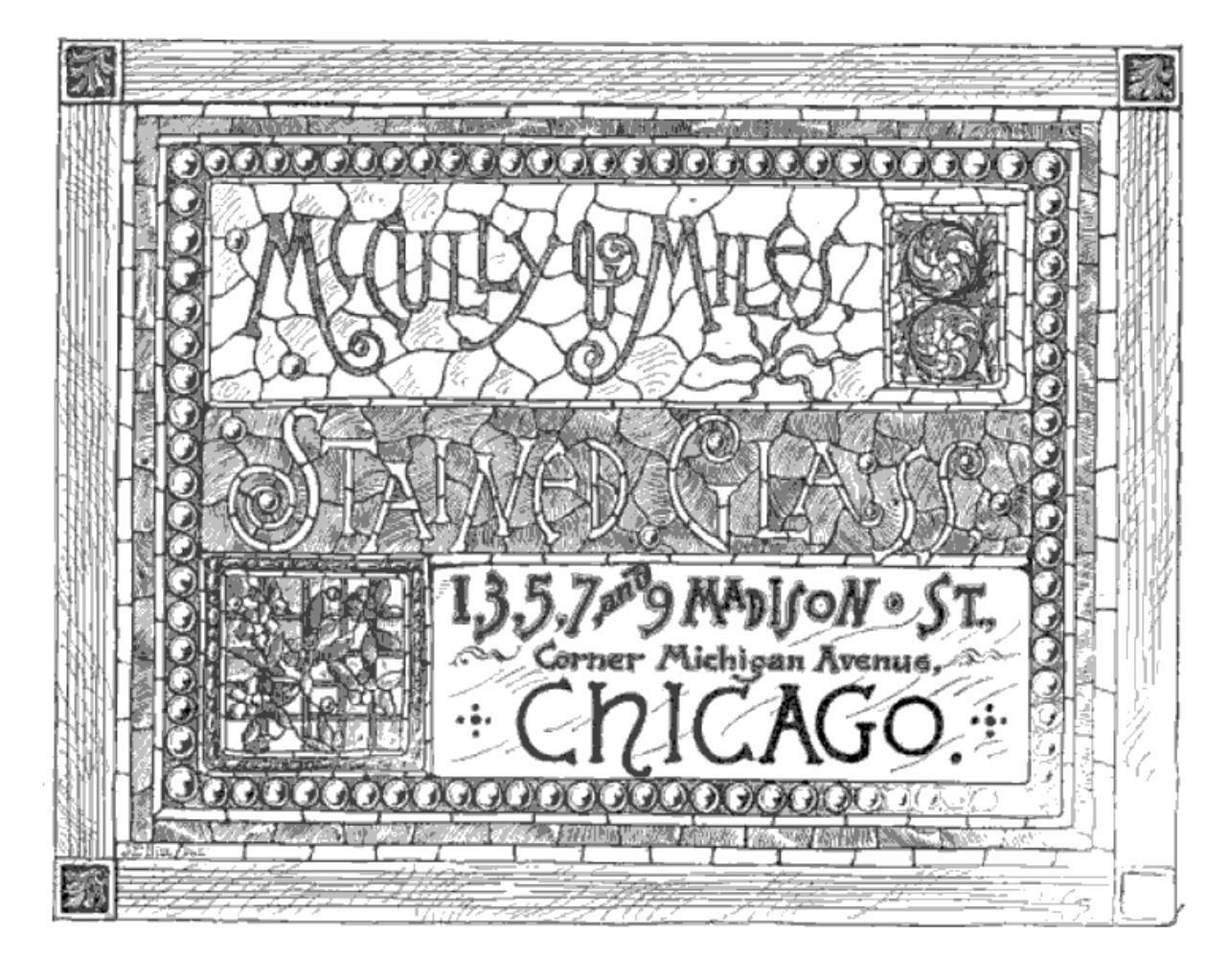 remarkable original salvaged chicago 19th century residential stained glass window attributed to mccully & miles