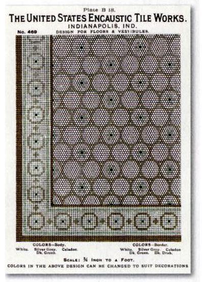 group of six matching late 19th century antique american victorian era variegated and mottled majolica glazed residential fireplace surround tiles