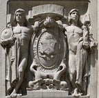 original historically important ornamental cast brass chicago city hall neoclassical style emblematic escutcheon with matching doorknob