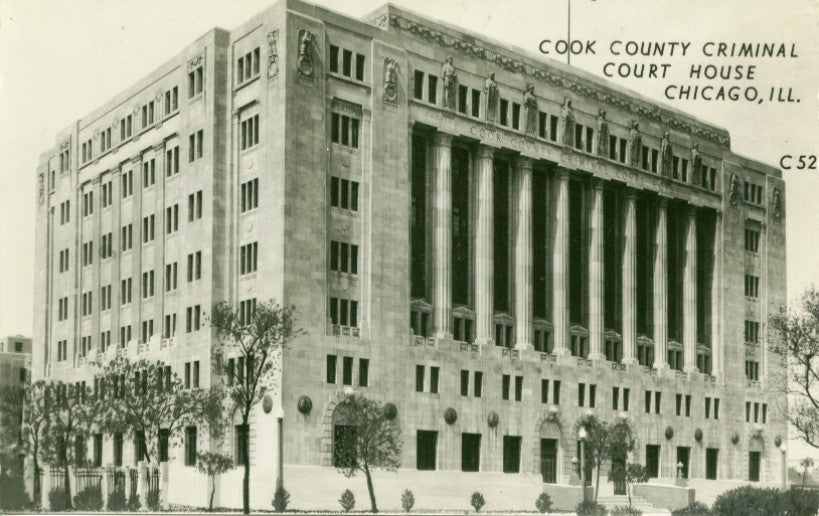 pair of matching unusually-shaped neo classical style ornamental cast bronze interior wall-mount cook county criminal courts building wall sconces