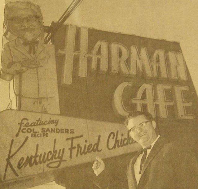 rare double-sided vintage lithographed steel kentucky fried chicken "colonel sanders" outdoor weathervane with original directionals