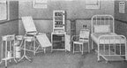 refinished single hinged door vintage c. 1911 american medical hospital room brushed steel instrument cabinet with detachable undershelf