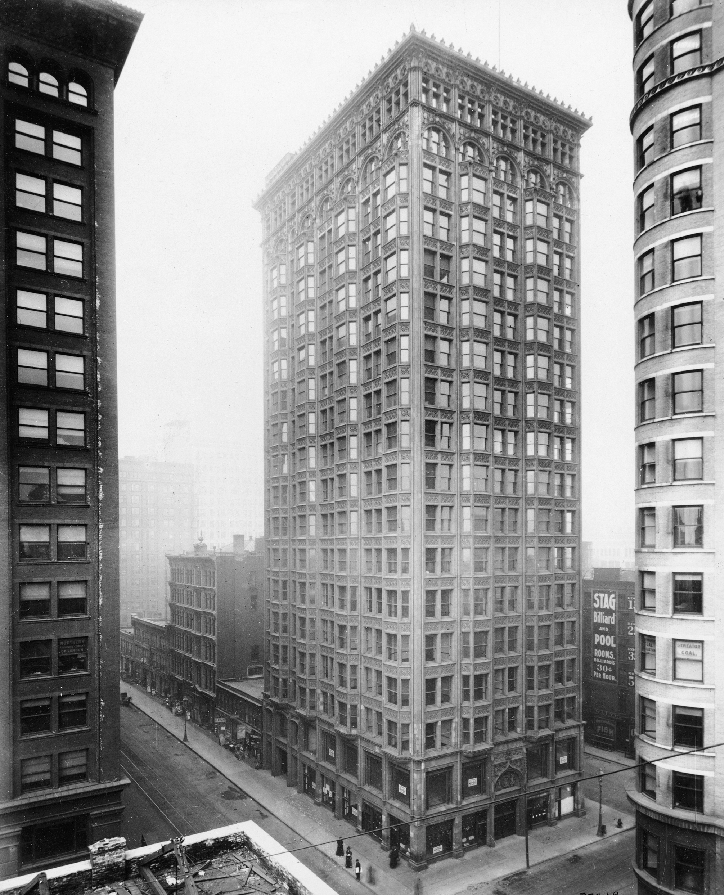 museum-quality 1896 charles b. atwood-designed ornamental cast iron fisher building elevator door by winslow brothers